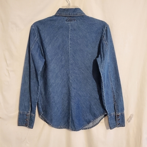 EXPRESS BLUES BLUE JEAN SHIRT - Picture 3 of 6